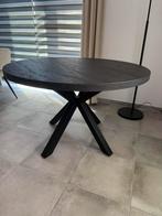 Eettafel Bressano zwart, Huis en Inrichting, Tafels | Eettafels, Ophalen, Zo goed als nieuw, Vier personen, Rond