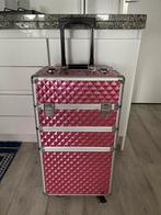 Beautycase /manicure trolley, Handtassen en Accessoires, Beautycases, Ophalen, Gebruikt, Roze