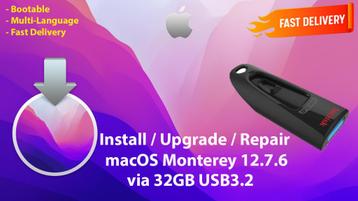 Installeer macOS Monterey 12.7.6 via USB3.2 Stick van 32GB