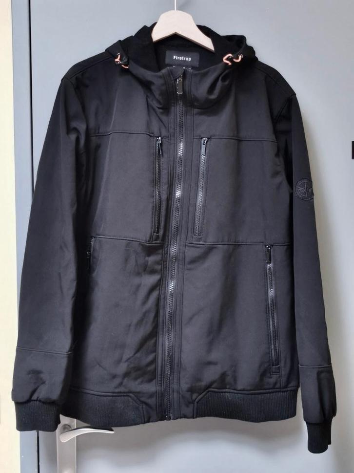 Jas - FIRETRAP - maat 2XL, Kleding | Heren, Jassen | Winter, Zo goed als nieuw, Zwart, Ophalen of Verzenden