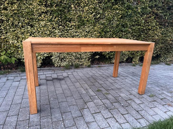 Mooie houten tafel ( 160 cm x 80 cm x 80 cm ), Huis en Inrichting, Tafels | Eettafels, Zo goed als nieuw, 150 tot 200 cm, 50 tot 100 cm