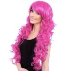 Roze Lolita Carnaval pruik lang krullend haar (B-keuze!), Perruque ou Extension de cheveux, Envoi, Neuf