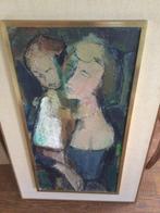 Schilderij Anto Diez -'Moederschap'- 65x105 - perfecte staat, Ophalen of Verzenden