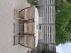 Teak tuintafel met 6 stoelen, Ophalen, Gebruikt, Ovaal, Hout