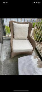 Tuin-/Balkonset te Koop 3 Stoelen + Poefjes + Tafel, Tuin en Terras, Ophalen