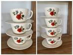 Boch rode rozen: set van 7 kopjes met ondertas, Antiek en Kunst, Ophalen of Verzenden