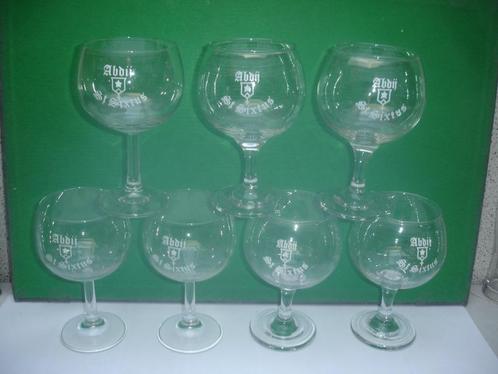 Bierglas St. Sixtus Westvleteren, 7 stuks, 2 soorten, Verzamelen, Biermerken, Zo goed als nieuw, Glas of Glazen, Overige merken