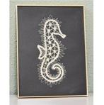 Hippocampe, faits à la main et cadre en dentelle crochetée, Antiquités & Art, Enlèvement ou Envoi