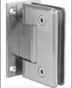 4 Charnières en Inox Porte Vitrée – THYS + Poignée inox, Ophalen of Verzenden, Zo goed als nieuw, Inox