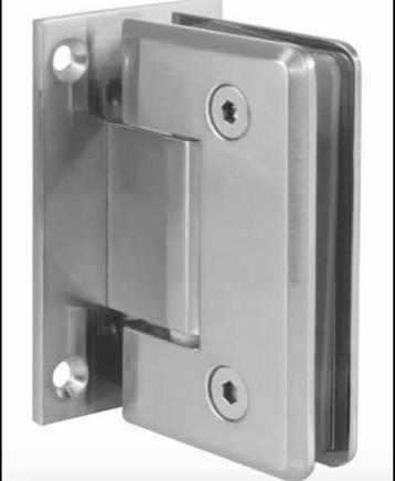 4 Charnières en Inox Porte Vitrée – THYS + Poignée inox beschikbaar voor biedingen