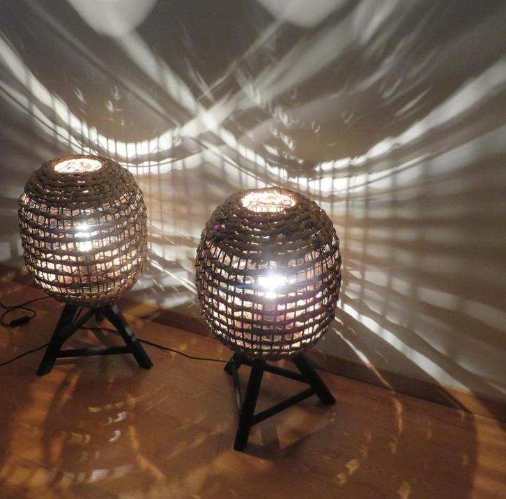 prachtige rotan sfeerlampen, Huis en Inrichting, Woonaccessoires | Overige, Zo goed als nieuw, Ophalen of Verzenden