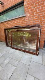 Houten frame met dubbele beglazing, Ophalen, Gebruikt, Gevelraam of Ruit, Dubbelglas