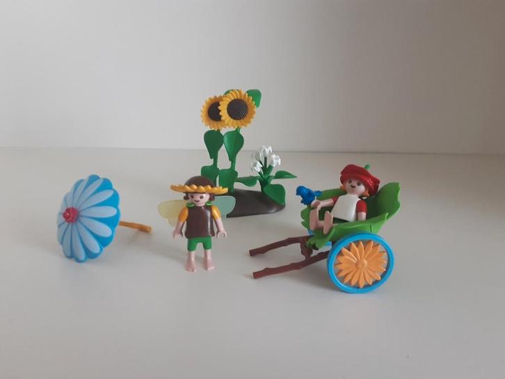 PLaymobil bloemenfee en riksja - compleet, Kinderen en Baby's, Speelgoed | Playmobil, Zo goed als nieuw, Complete set, Verzenden