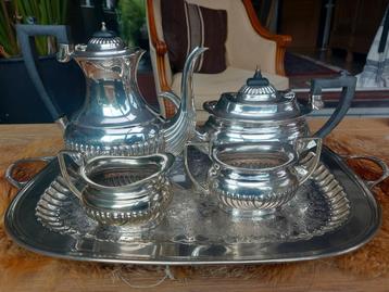 Vintage Zilveren koffie en thee servies, Antiek en Kunst, Ophalen