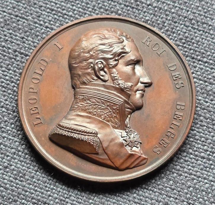 medaille Leopold I , opgedragen aan beeldhouwer Jos Geefs, Postzegels en Munten, Penningen en Medailles, Brons, Ophalen of Verzenden