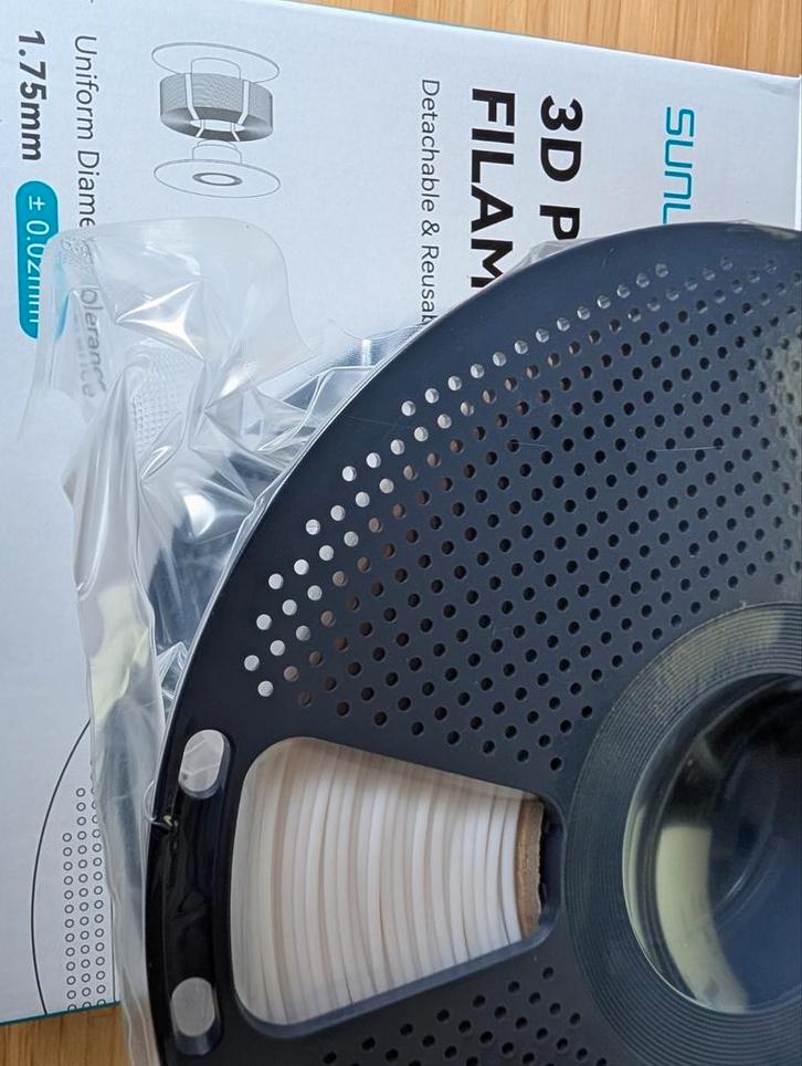 Sunlu Pla Meta WIT 1kg filament 1,75mm, Computers en Software, 3D-printerbenodigheden, Nieuw, Ophalen