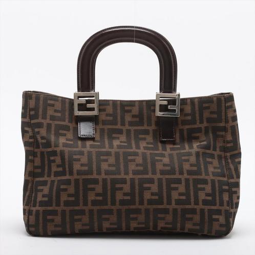 Fendi FF Zucca-tas, Handtassen en Accessoires, Tassen | Damestassen, Gebruikt, Handtas, Bruin, Ophalen of Verzenden