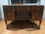 Bureau/table de travail, 5 tiroirs, entièrement en bois avec, Antiquités & Art, Enlèvement