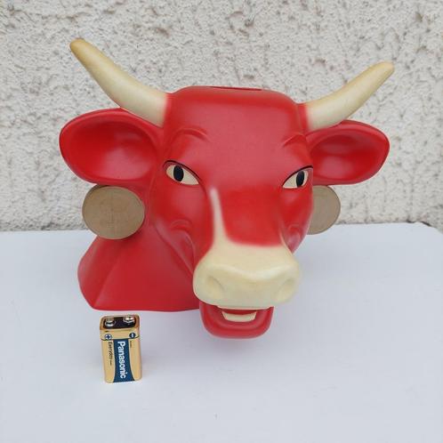 VACHE QUI RIT TIRELIRE TETE FROMAGE SIGNEE MARIE LEBLON 2007, Collections, Marques & Objets publicitaires, Comme neuf, Autres types