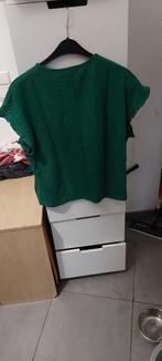 Mooie mouwloze blouse t42-44, Nieuw, Groen, Zonder mouw