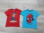 Lot: 2 t-shirts korte mouwen maat 122 *Spiderman* Hele goede, Jongen, Ophalen of Verzenden, Zo goed als nieuw, Shirt of Longsleeve
