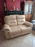 Canapé electrique 2 places cuir, Maison & Meubles, Moins de 150 cm, Enlèvement, Utilisé, Cuir