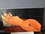 Reproductie op doek van liggend naakt van Modigliani, Schilderij, Gebruikt, Ophalen