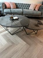 Salontafels, Huis en Inrichting, Ophalen, Zo goed als nieuw, Rond, Glas
