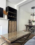 Eettafel en Salontafel, Huis en Inrichting, Ophalen, Gebruikt, Teakhout