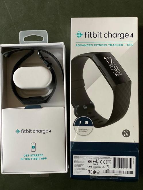 Fitbit Charge 4, Handtassen en Accessoires, Smartwatches, Gebruikt, Zwart, Ophalen of Verzenden