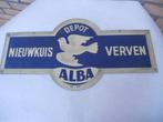 oud reklamebord "Alba, verven, nieuwkuis", weggeefprijs, Verzamelen, Merken en Reclamevoorwerpen, Verzenden, Gebruikt, Reclamebord