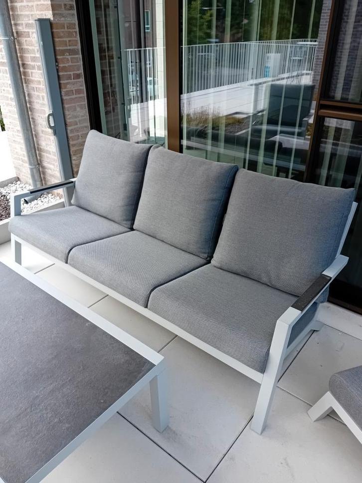 Tuinmeubelen, tuintafel , tuinstoelen ,parasol,te koop, Tuin en Terras, Tuinsets en Loungesets, Zo goed als nieuw, Loungeset, Aluminium