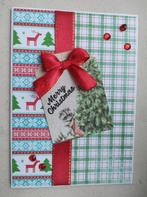 Zelfgemaakte kerstkaart met omslag, Hobby en Vrije tijd, Kaarten | Zelfgemaakt, Ophalen of Verzenden, Nieuw, Kerst