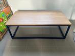 Eiken salontafel met zwart onderstel, 50 tot 100 cm, Minder dan 50 cm, 100 tot 150 cm, Industrieel