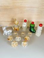 Vintage Avon Kerstdecoratie Set- leeg + Silver Fawn Flesje, Verzamelen, Ophalen of Verzenden, Gebruikt, Miniatuur