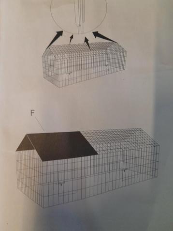 Konijnenren voor op het gras te zetten  beschikbaar voor biedingen