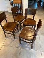 4 eetkamerstoelen, Comme neuf, Brun, Enlèvement, Bois