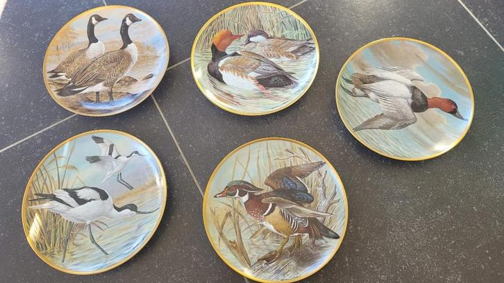 5 gelimiteerde borden 'water birds of the world', Verzamelen, Beelden en Beeldjes, Zo goed als nieuw, Ophalen