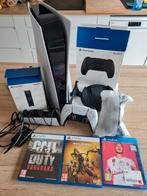 Playstation 5 Disk avec 2 manettes + chargeur+ 3 jeux, Games en Spelcomputers, Ophalen, Zo goed als nieuw, Playstation 5