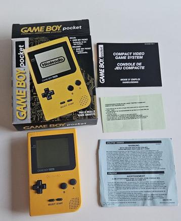 2 Nintendo Game Boy Pocket consoles yellow / red met doos beschikbaar voor biedingen