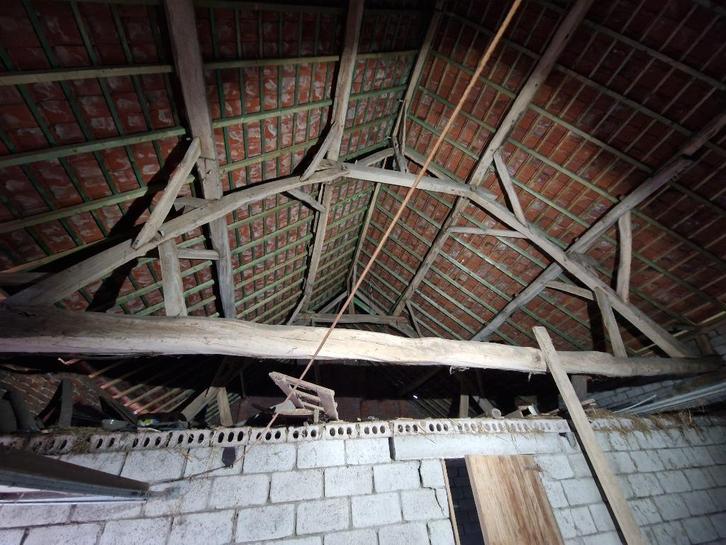 Eiken balken / spanten, Doe-het-zelf en Bouw, Hout en Planken, Gebruikt, Eiken, 300 cm of meer, 50 mm of meer, Ophalen