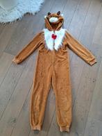 Maat 146 : onesie huispak bruin hertje kerst nieuwstaat, Overige typen, Jongen of Meisje, JBC, Ophalen of Verzenden