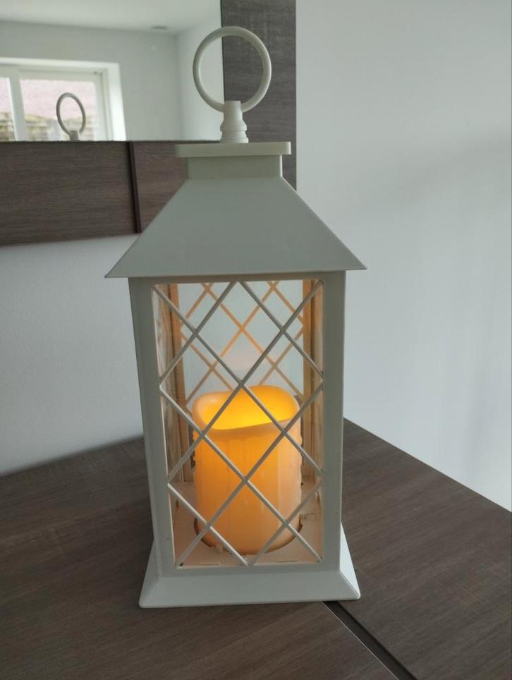 Lanterne à suspendre avec bougie LED sans flamme, Huis en Inrichting, Woonaccessoires | Kandelaars en Kaarsen, Zo goed als nieuw