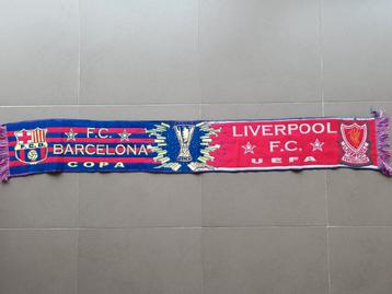 Écharpe FC Barcelone-Liverpool, Enlèvement ou Envoi, Comme neuf