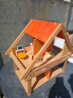 Houten poppenhuis met accessoires, Ophalen, Gebruikt, Poppenhuis