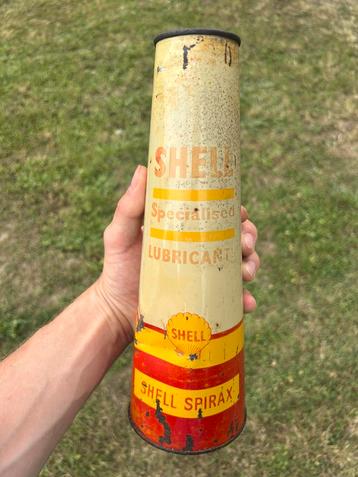 Bidon d’huile conique Olieblik olie blik oil Shell spirax beschikbaar voor biedingen