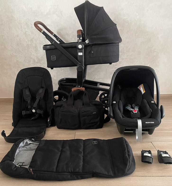 Joolz Day Black /Black kinderwagen 3-in-1 Complete Set, Kinderen en Baby's, Buggy's, Zo goed als nieuw, Maxi-Cosi, Voetenzak, Ophalen
