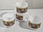 4 Arcopal france tassen koffiekopjes vintage retro, Enlèvement ou Envoi, Comme neuf