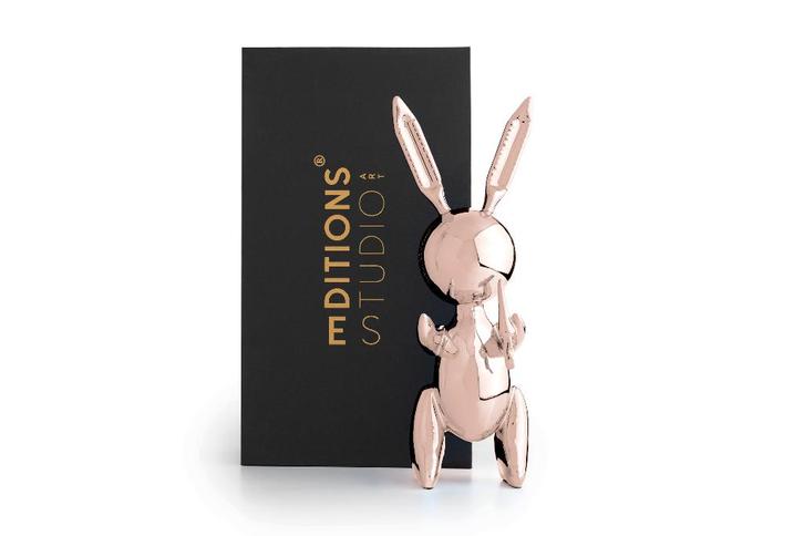 Jeff Koons (After) - Balloon Rabbit XL Rose Gold, Antiquités & Art, Art | Objets design, Enlèvement ou Envoi