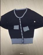 Zwarte gilet met wit krijtlijntje., Kleding | Dames, Zwart, Ophalen of Verzenden, Zo goed als nieuw, Maat 36 (S)